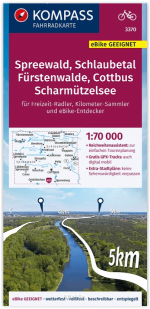 Fietskaart 3370 Spreewald- Schlaubetal & Fürstenwalde - Kompass