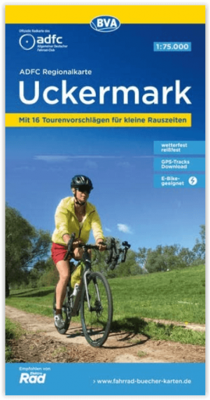 Fietskaart ADFC Regionalkarte Uckermark Seen - Brandenburg - ADFC