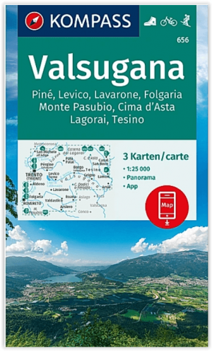 Wandelkaart 656 Valsugana Tesino - Kompass