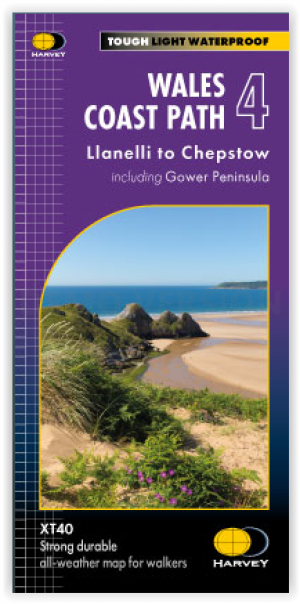 Wandelkaart South Wales Coast Path 4 - Harvey Maps