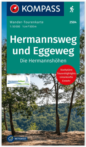 Wandelkaart 2504 Hermannsweg & Eggeweg - Kompass