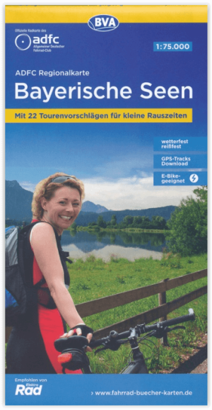 Fietskaart ADFC Regionalkarte Bayerische Seen - ADFC