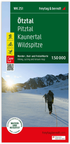 Wandelkaart Ötztal- Pitztal- Kaunertal & Wildspitze - F&B