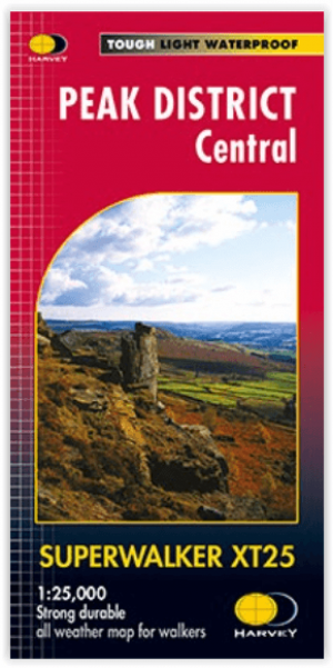 Wandelkaart XT25 Peak District Central - Harvey Maps