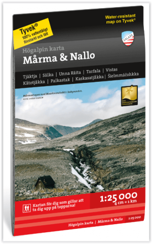 Wandelkaart Fjällkarta 100 Mårma gletcher & Nallo gebied - Calazo