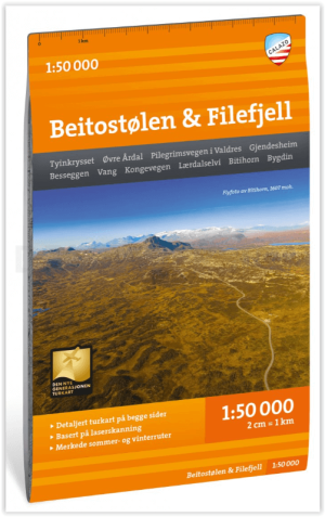 Wandelkaart Tourkaart 020 Beitostølen & Filefjell Noorwegen - Calazo