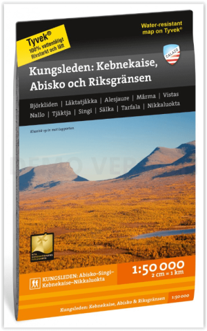 Wandelkaart Fjallkarta Kungsleden 080 Kebnekaise > Abisko- Calazo