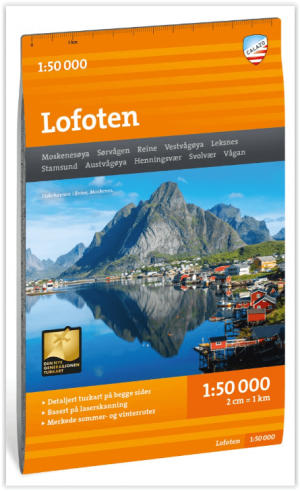 Wandelkaart Tourkaart 210 Lofoten - Calazo