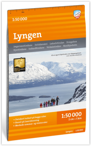 Wandelkaart Tourkaart 230 Lyngen Troms og Finnmark - Calazo