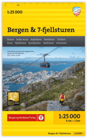 Wandelkaart Stikart 010 Bergen & 7-fjellsturen - Calazo