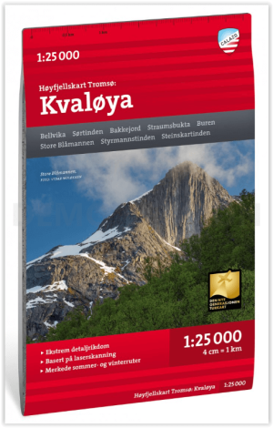 Wandelkaart Hoogalpinekaart 410 Kvaløya - Calazo
