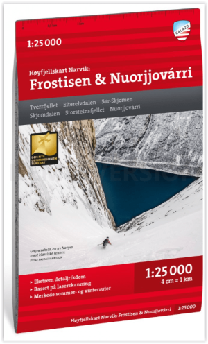 Wandelkaart Hoogalpinekaart 220 Frostisen & Nuorjjovárri - Calazo
