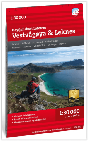 Wandelkaart Hoogalpinekaart 190 Vestvågøya & Leknes - Calazo