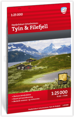 Wandelkaart Hoogalpinekaart 160 Tyin & Filefjell - Calazo