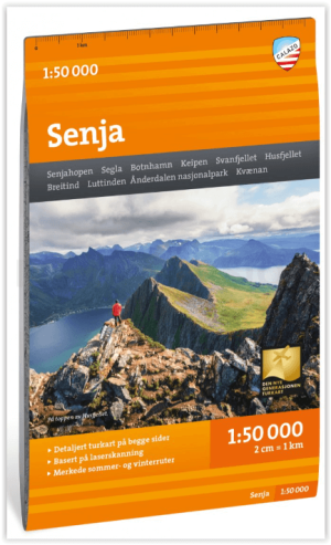 Wandelkaart Tourkaart 330 Senja Troms og Finnmark - Calazo
