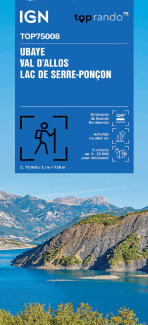 Wandelkaart TOP75 08 Ubaye- Val d'Allos & Lac de Serre-Poncon