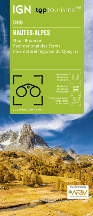 Wandelkaart Fietskaart TOP100 D05 Hautes-Alpes - IGN