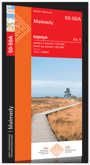 TOPO Wandelkaart 50-50A Malmédy - NGI