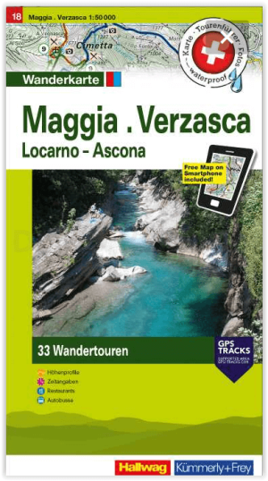 Wandelkaart 18 Maggia - Verzasca - K&F