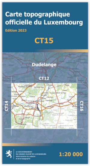 Wegenkaart CT15 Dudelange Provincie Luxemburg - TD Luxemburg