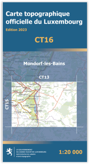 Wegenkaart CT16 Mondorf-Les-Bains Prov. Luxemburg - TD Luxemburg