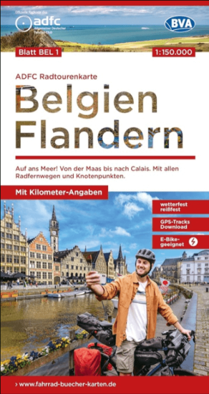 Fietskaart BEL1 Vlaanderen België - BVA-Bikemedia