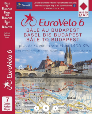 Fietskaartenset Eurovelo 6 Deel 2 Basel > Budapest - Huber