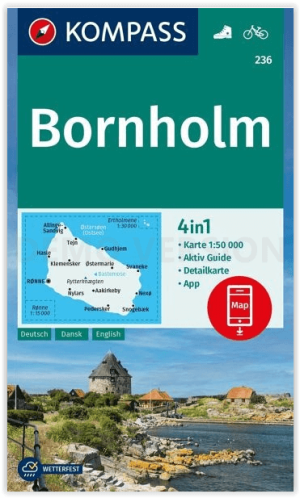 Wandelkaart 236 Bornholm Denemarken - Kompass