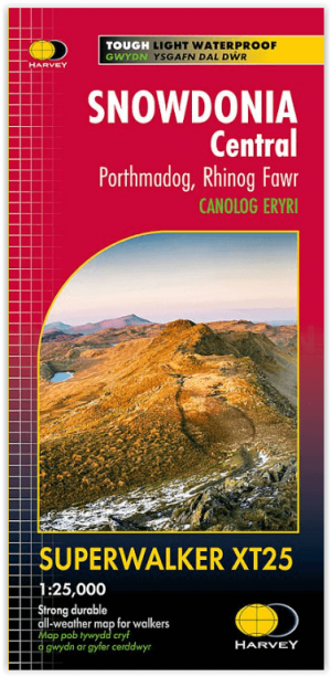 Wandelkaart XT25 Snowdonia Central - Harvey Maps