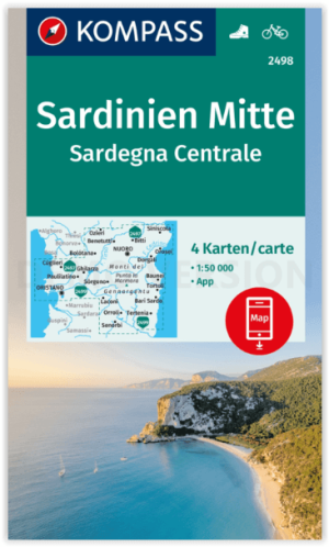 Wandelkaart 2498 Centraal Sardinien Mitte - Kompass