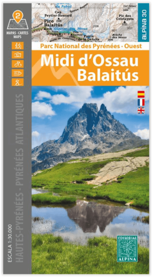 Wandelkaart Midi d'Ossau - Balaitus - PN Pyrénées Ouest - Alpina