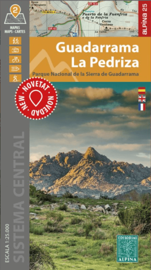 Wandelkaart Sierra de Guadarrama - La Pedriza PN - Ed. Alpina
