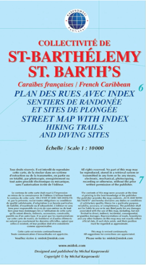 Landkaart Wegenkaart Saint-Barthélemy & St. Barth's - Kasprowski