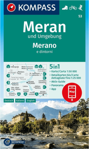 Wandelkaart 53 Meran & Umgebung - Kompass