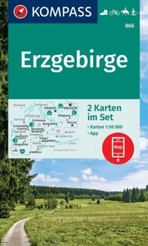Wandelkaart 866 Erzgebirge - Kompass