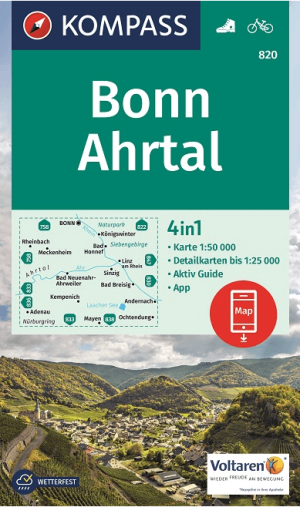 Wandelkaart 820 Bonn - Ahrtal - Kompass