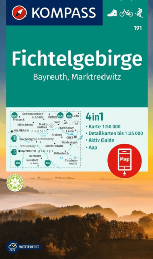 Wandelkaart 191 Fichtelgebirge- Bayreuth & Marktredwitz - Kompass
