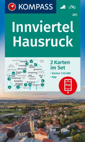 Wandelkaart 201 Innviertel & Hausruck 2-Set - Kompass
