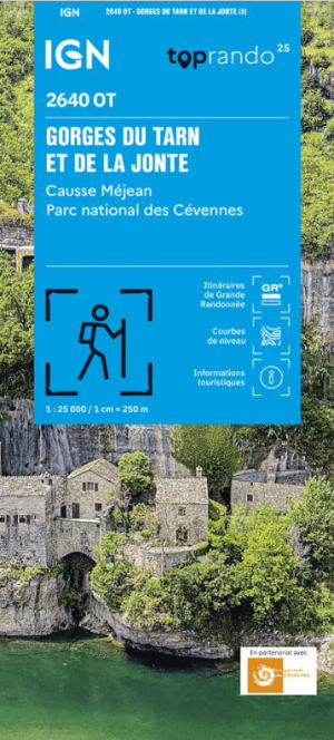Wandelkaart 2640 OT Gorges du Tarn et de la Jonte - IGN