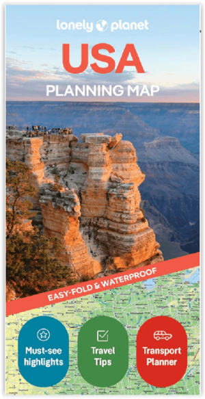 Landkaart Planing map USA - Lonely Planet