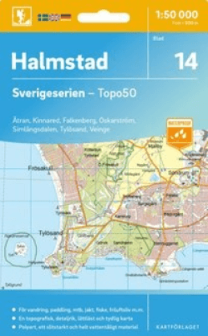 Wandelkaart 14 Sverigeserien Halmstad - Norstedts