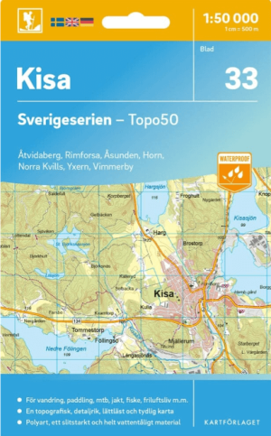 Wandelkaart 33 Sverigeserien Kisa - Norstedts