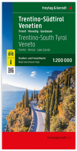 Landkaart Wegenkaart Tirol Zuid, Trentino & Venetië - F&B