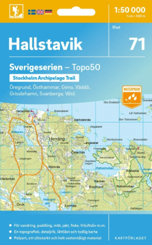 Wandelkaart 71 Sverigeserien Hallstavik - Norstedts