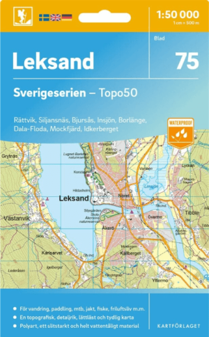 Wandelkaart 75 Sverigeserien Leksand - Norstedts