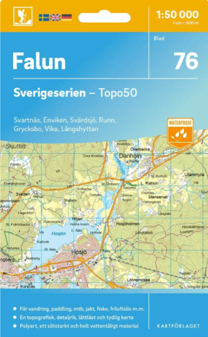Wandelkaart 76 Sverigeserien Falun - Norstedts