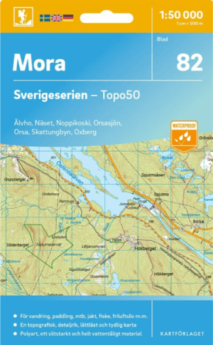 Wandelkaart 82 Sverigeserien Mora - Norstedts