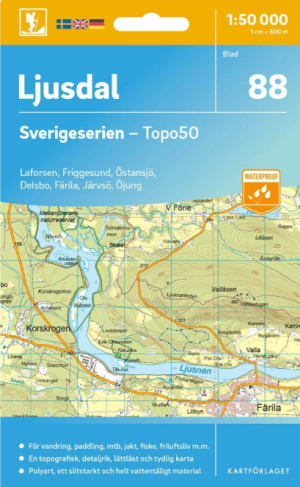Wandelkaart 88 Sverigeseiren Ljusdal - Norstedts