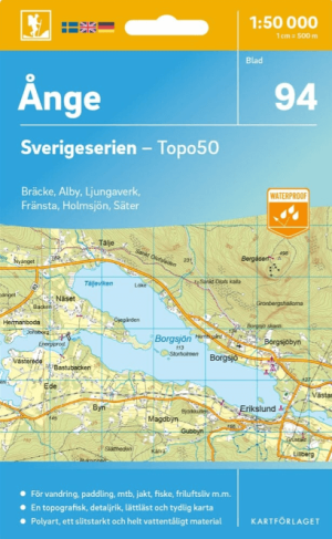 Wandelkaart 94 Sverigeserien Ånge - Norstedts