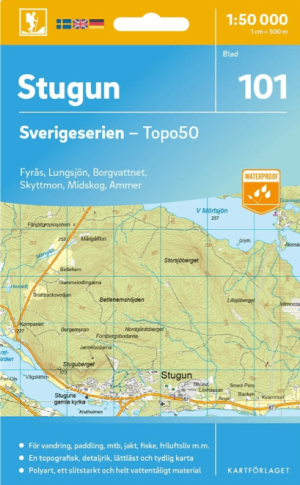 Wandelkaart 101 Sverigeserien Stugun - Norstedts